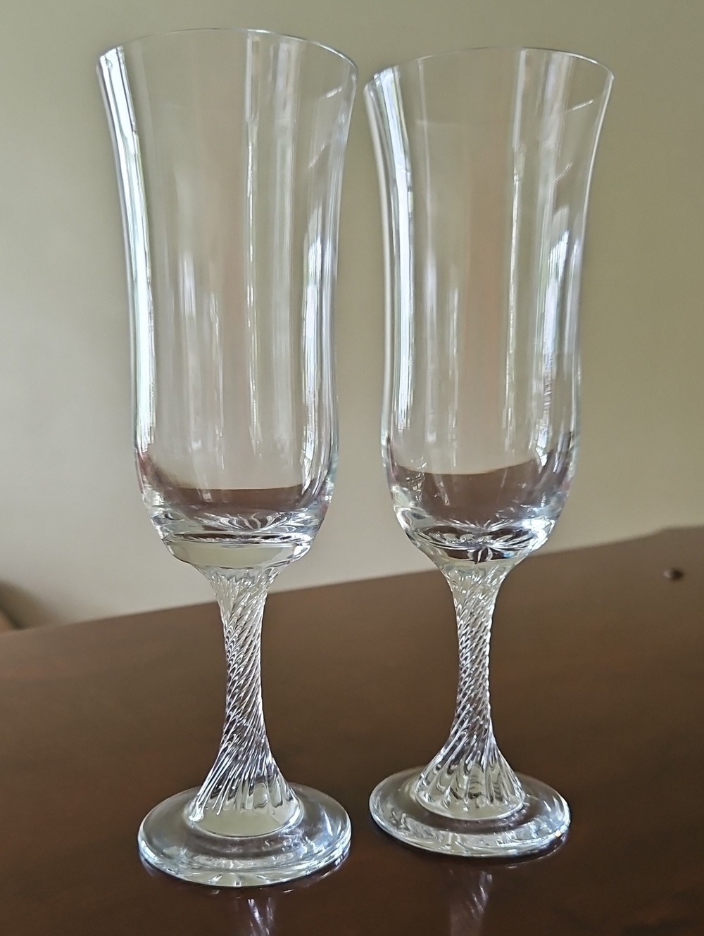VTG Dema Renaissance Crystal Champagne Flutes - Set of 2